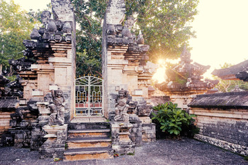 Architecture, traveling and religion. Hindu temple in Bali, Indonesia.