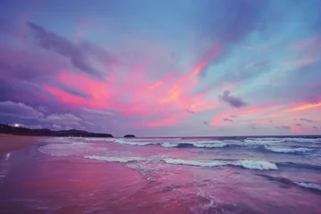 Selbstklebende Fototapeten Beautiful landscape. Sunset on the sea shore. © luengo_ua
