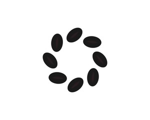 vector coffee beans template vector icon illustration design