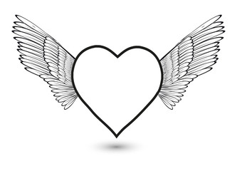 Herz mit Flügel