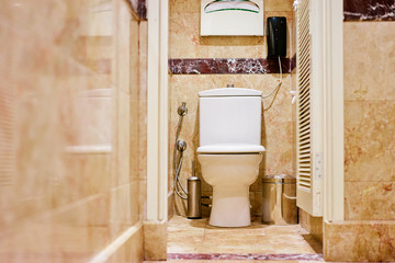 Interior of public toilet.