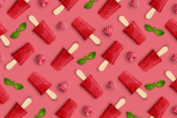Pattern from raspberry popsicle