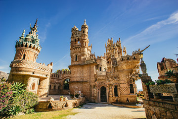Landscape view of Castillo de Colomares - obrazy, fototapety, plakaty