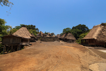 Fototapeta premium Bena traditional village, near Bajawa, Flores, Indonesia