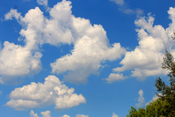 view of freakish summer sky clouds