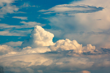 White clouds blue sky