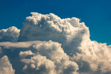 White clouds blue sky
