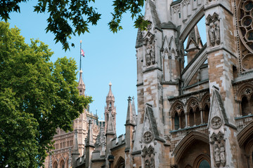 Fototapeta na wymiar London church and gothic architecture