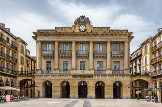 Constitution plaza in San Sebastian