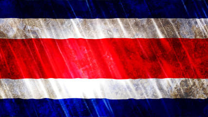 Costa Rica Flag Grunge