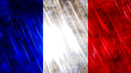 France Flag Grunge