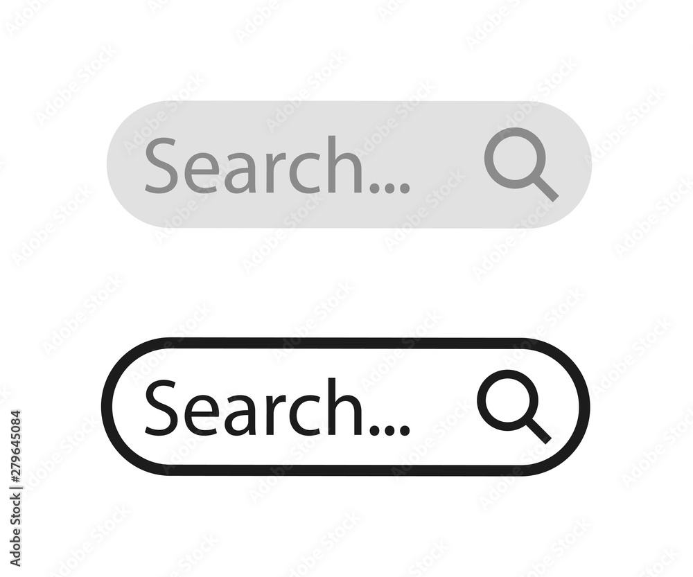 Poster Search bar web page internet browser element design, search box template isolated – vector for stock