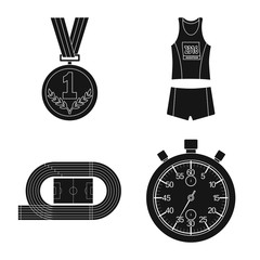 Vector design of health and fitness symbol. Set of health and sprint stock symbol for web.