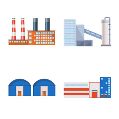 Obraz premium Vector design of industry and building icon. Collection of industry and construction vector icon for stock.
