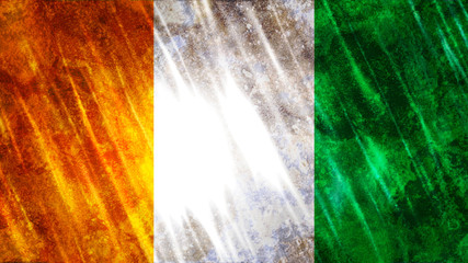 Ivory Coast Flag Grunge