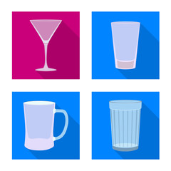 Isolated object of drinks and restaurant logo. Collection of drinks and celebration stock symbol for web.