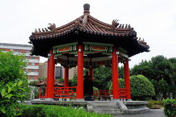 Traditional Chinese Pavilion in Taipei City Park