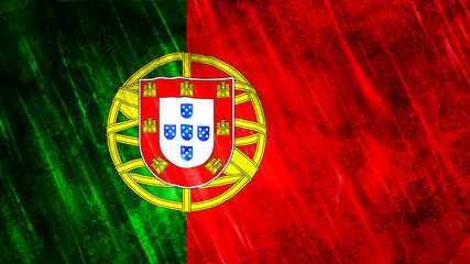 Naklejka premium Portugal Flag Grunge