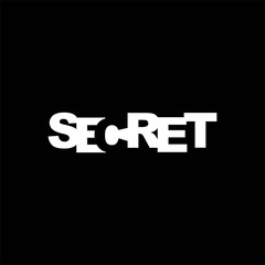 secret logo design inspiration . secret negative space logo design template