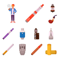 Isolated object of device and electronic symbol. Collection of device and filter stock vector illustration.