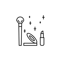 make up outline icon. Element of lifestyle illustration icon. Premium quality graphic design. Signs and symbol collection icon for websites, web design, mobile app, UI, UX
