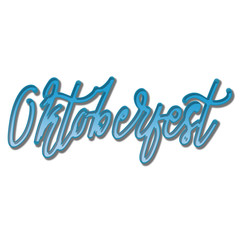 The inscription on the subject Oktoberfest. Beautiful bright inscription.