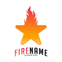 Fire Stars Logo Vector. Logo design inspiration vector icons