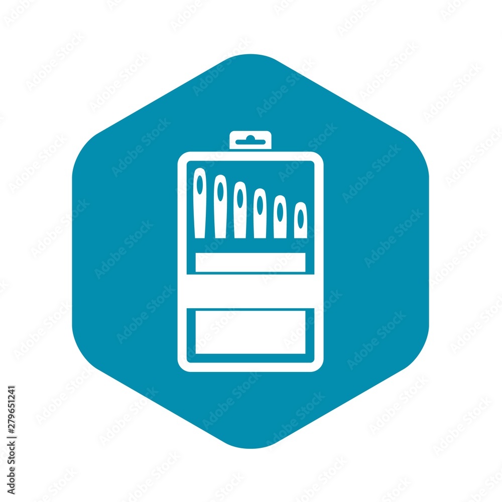 Poster set of needles icon. simple illustration of set of needles vector icon for web