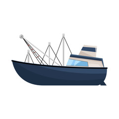 Naklejka premium Vector design of water and transport sign. Set of water and ship stock symbol for web.