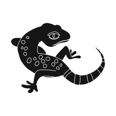 Vector illustration of gecko and lizard symbol. Set of gecko and cute vector icon for stock.