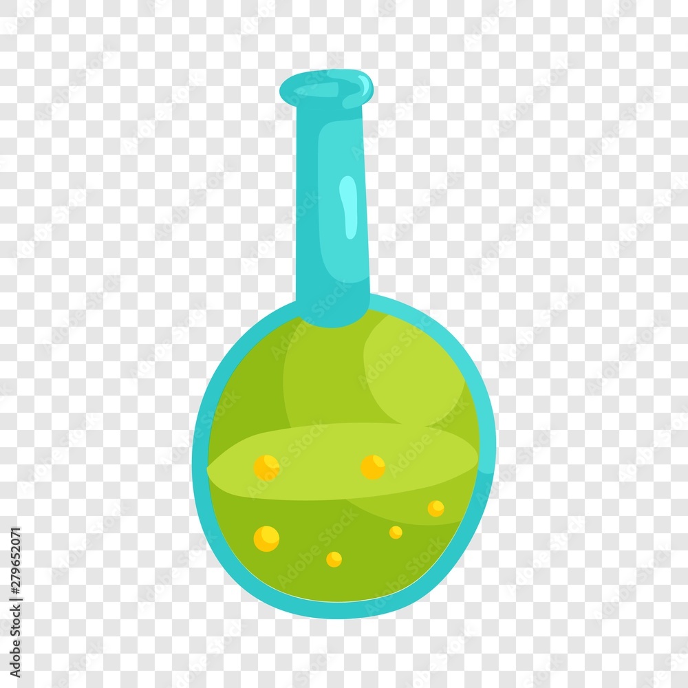 Poster laboratory glassware icon in cartoon style isolated on background for any web design