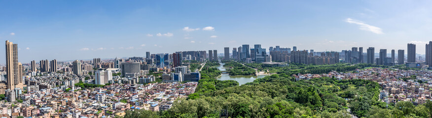 Obraz premium Panorama of the city scenery in Nanhai District, Foshan City, Guangdong Province, China