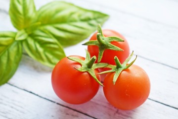 Delicious,sweet cherry tomatoes.Healthy vegetables.