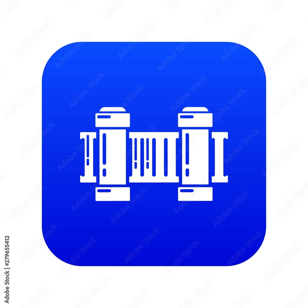 Poster fence architecture icon. simple illustration of fence architecture vector icon for web