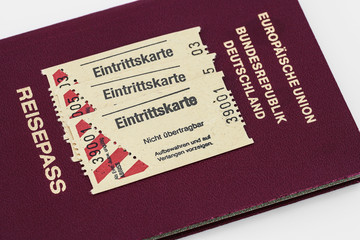 Fototapeta premium Eintrittskarte nach Europa