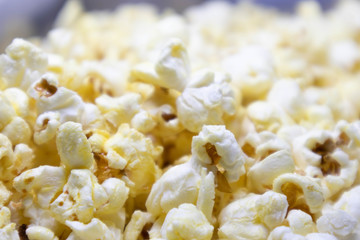 Close-up sweet butter popcorn