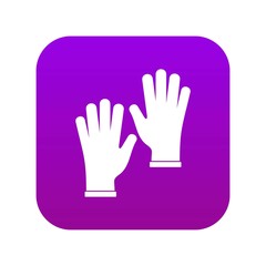 Medical gloves icon digital purple for any design isolated on white vector illustration