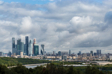 Fototapeta na wymiar view of city Moscow International Business Center Moskva-City Москва-Сити