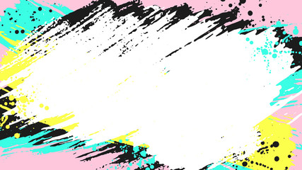 Grunge background. Place for text. Dusty abstract texture. Ink splatter. Dirty strokes. Trendy design. Grungy.