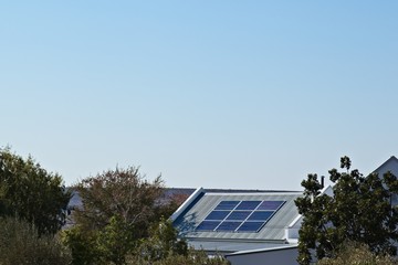 solar panels on a roof of a house