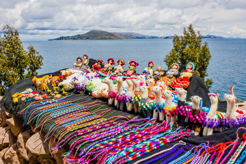 Artesanato local. Taquile, Perú - Lago do Titicaca 