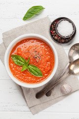 Cold gazpacho soup