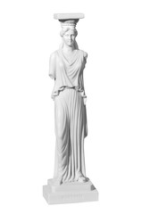 Classic statue woman on a white background