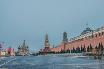 Red Square, Mausoleum of Lenin in Moscow, Russia