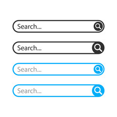 Fototapeta premium Search bar set. Vector illustration. Isolated.