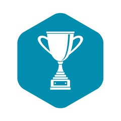 Gold cup for championship icon. Simple illustration of gold cup for championship vector icon for web