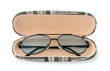 Glasses for sight with a polarized lenses in a glasses case. Polarized lenses eye glasses for...