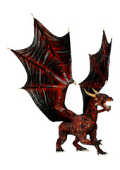 Obraz premium 3D Rendering Fairy Tale Dragon on White