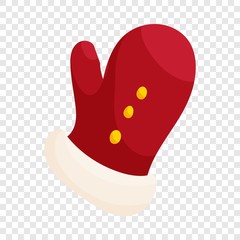 Santa mitten icon in cartoon style isolated on background for any web design