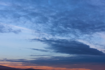 Evening sky with clouds